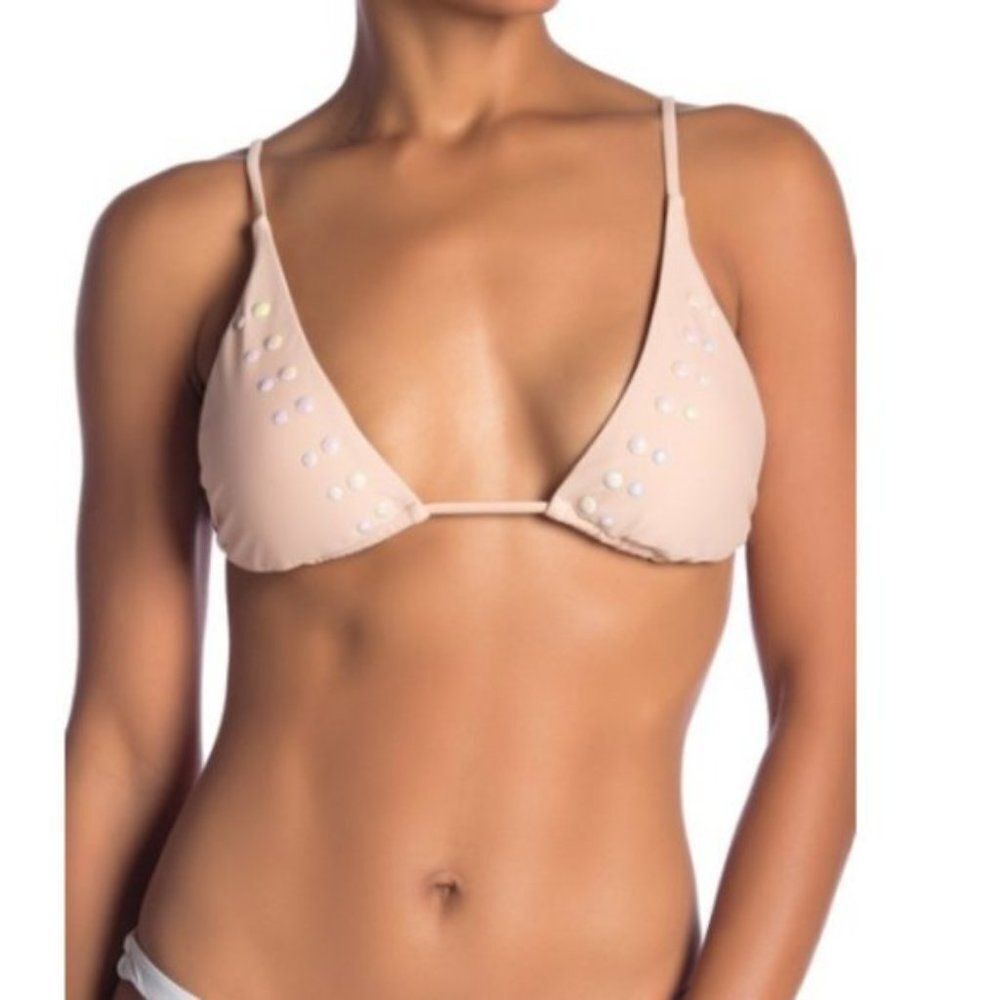 Reef Kaleidoscope Triangle nude Bikini Top size S/M